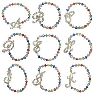 🍀 Initial Monogram Stretch Bracelet